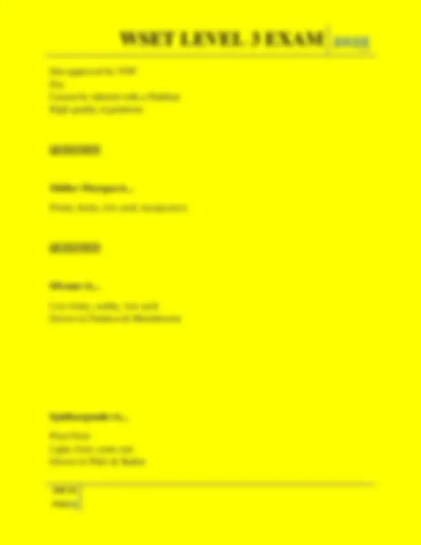 WSET LEVEL 3 EXAM QUESTIONS AND ANSWERS 2025 | Exams Food