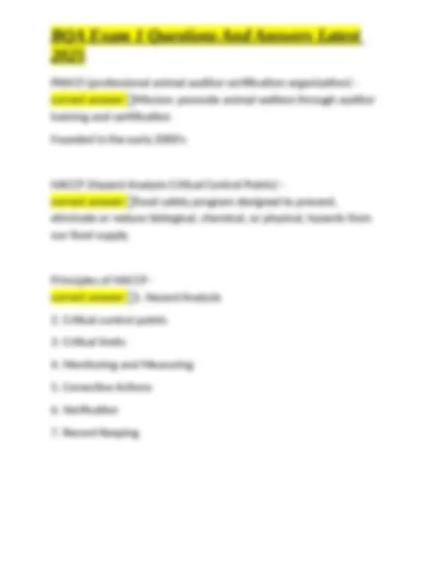 BQA Exam 1 Questions and Answers: A Comprehensive Guide to Beef Quality ...