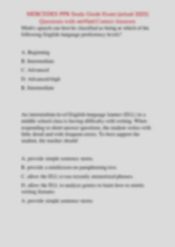 Ppr Study Guide Pdf MERCEDES PPR Study Guide Exam (actual 2025) Questions with verified ...