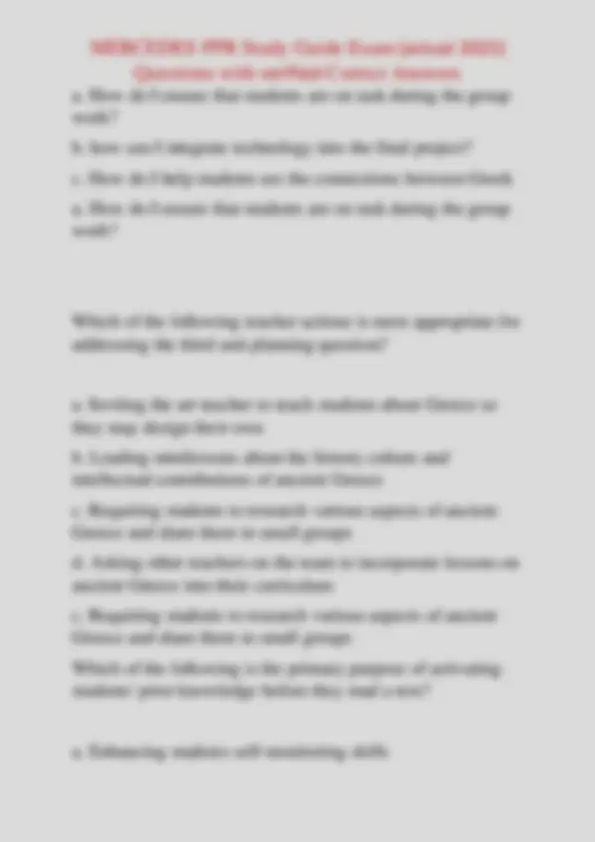 Ppr Study Guide Pdf MERCEDES PPR Study Guide Exam (actual 2025) Questions with verified ...