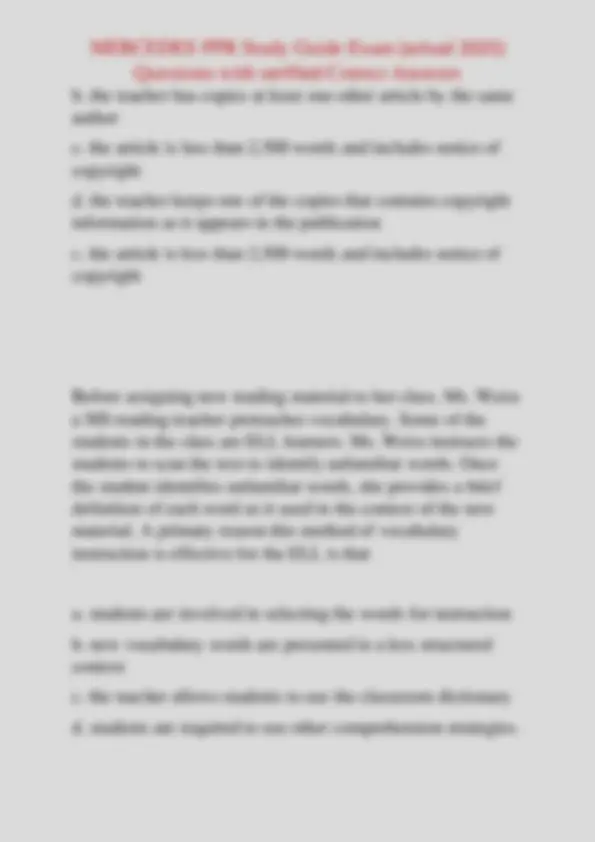 Ppr Study Guide Pdf MERCEDES PPR Study Guide Exam (actual 2025) Questions with verified ...