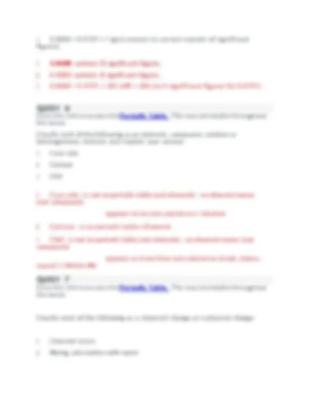 Chem 103 Module 1 to 6 Exam Portage Learning Verified Answers Latest ...