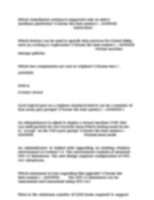 Vmware Testing Document VMware Test Questions and Answers 2025 | Exams Nursing | Docsity