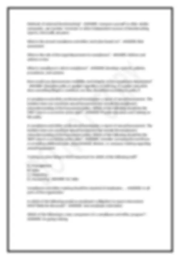 2025 CCEP Compliance and Ethics Professional Exam Questions and Answers ...