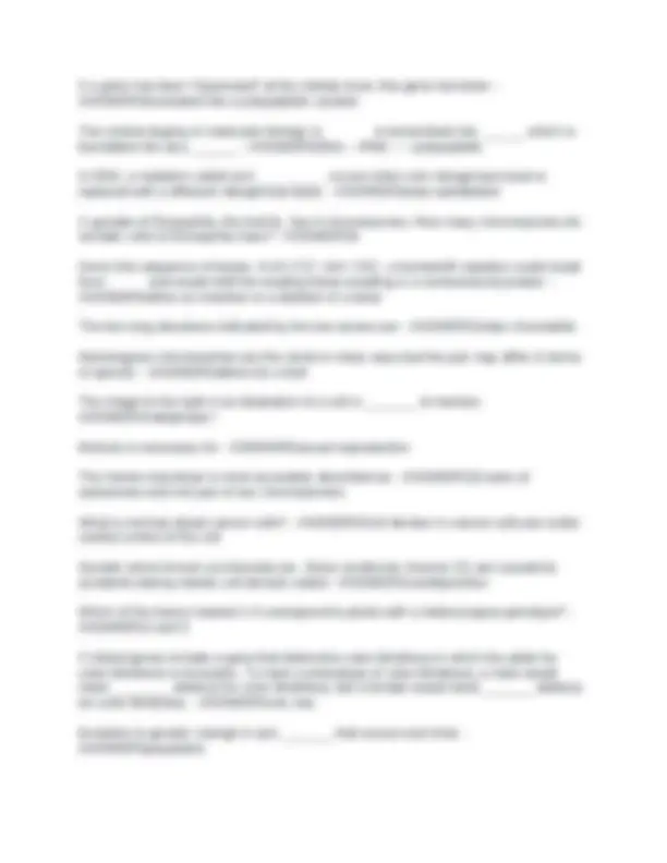 BIOL-1033 Final Exam: Biology Key Concepts Review | Exams Nursing | Docsity