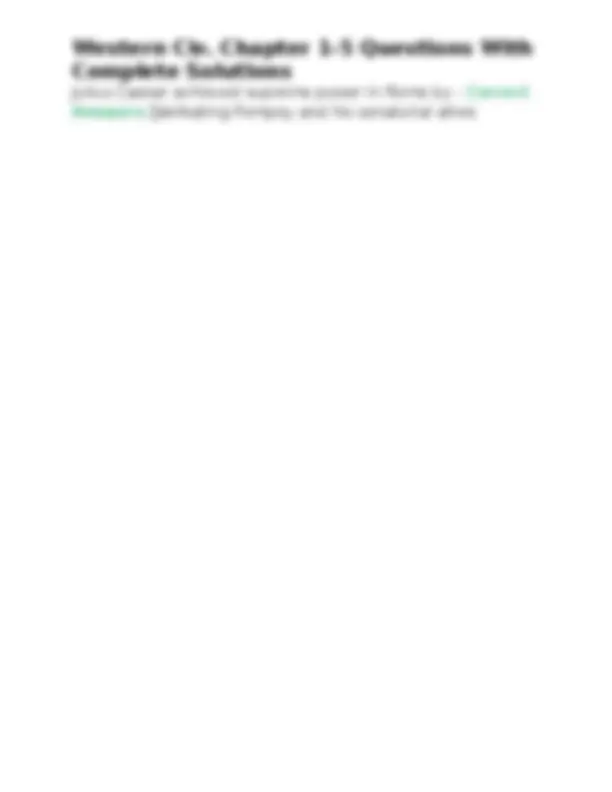 Western Civilization Chapter 1-5: Multiple Choice Questions and Answers ...