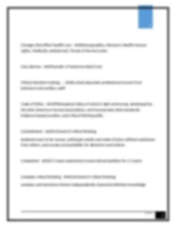 Nursing 110 Final Exam Study Guide: Key Concepts and Definitions ...
