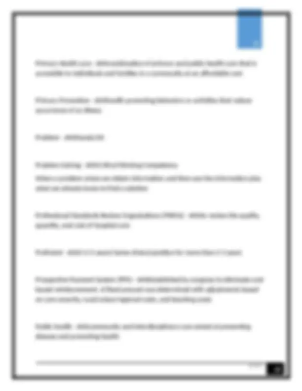 Nursing 110 Final Exam Study Guide: Key Concepts and Definitions ...
