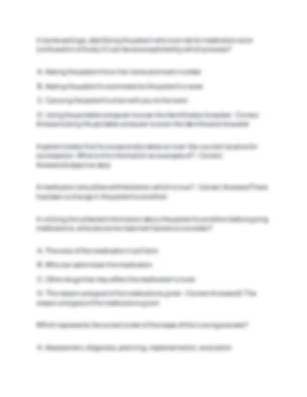 PHRM 110 Exam 1: Chapter 1-6 KCC Questions and Answers | Exams Nursing ...