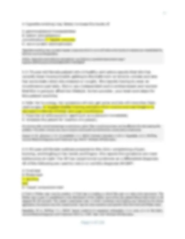NURS Exam Questions: Deep Vein Thrombosis, Peripheral Artery Disease ...