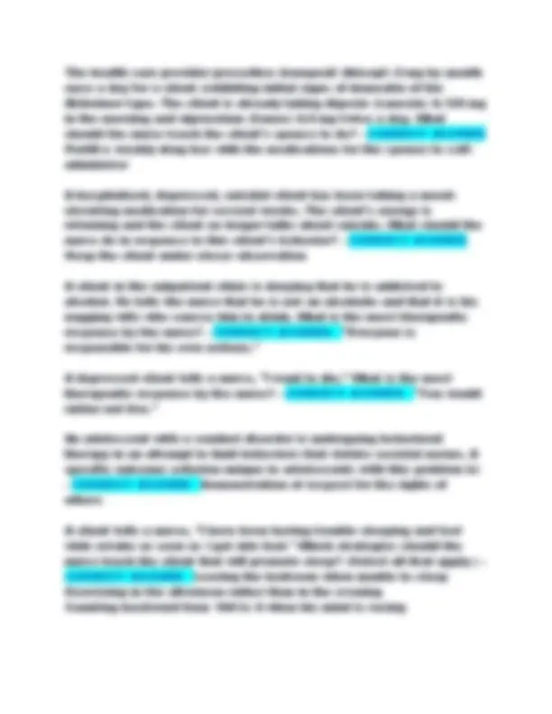 Psychiatric Mental Health Nursing Exam Study Guide: Schizophrenia ...