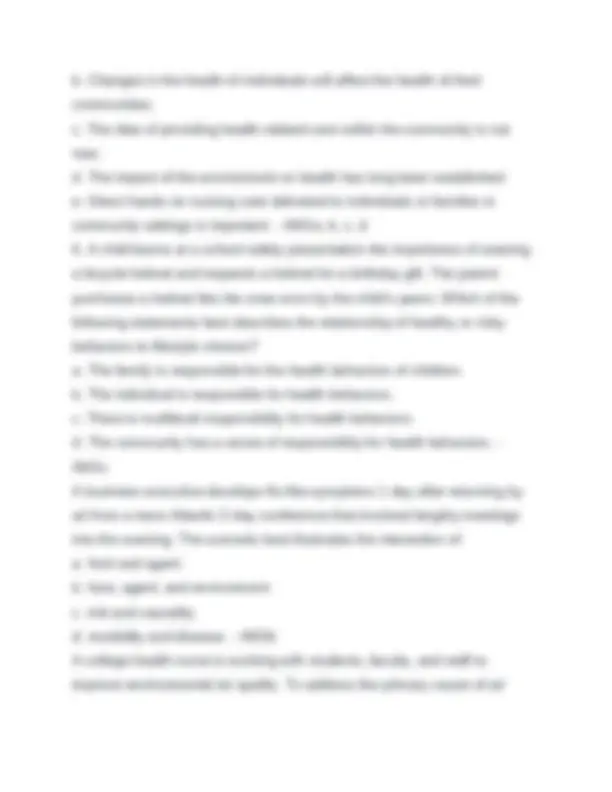 PUBLIC HEALTH EXAM #1 2025 REAL QUESTIONS WITH CORRECT ANSWERS GRADED A ...