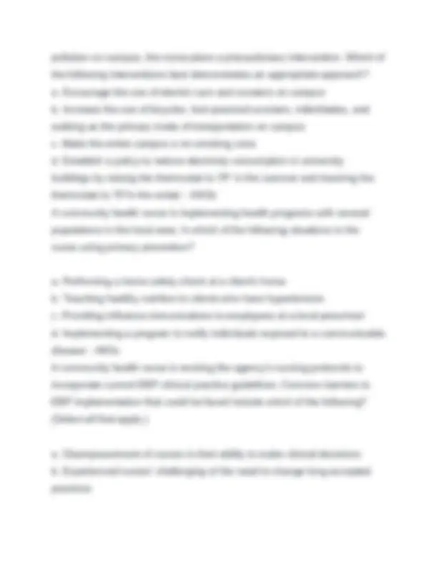 PUBLIC HEALTH EXAM #1 2025 REAL QUESTIONS WITH CORRECT ANSWERS GRADED A ...