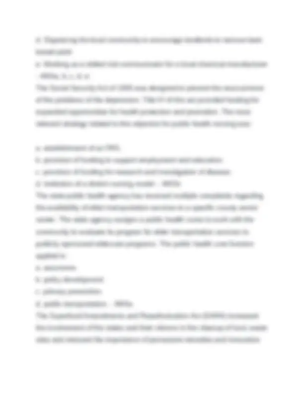 PUBLIC HEALTH EXAM #1 2025 REAL QUESTIONS WITH CORRECT ANSWERS GRADED A ...