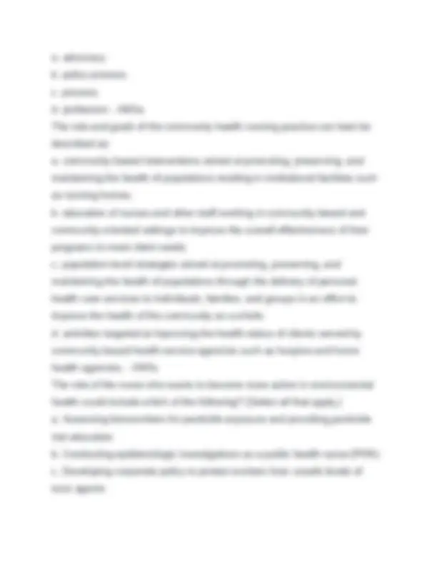 PUBLIC HEALTH EXAM #1 2025 REAL QUESTIONS WITH CORRECT ANSWERS GRADED A ...