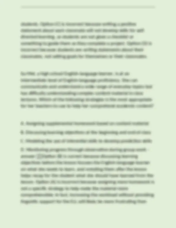 Practice Questions for Teacher Certification Exams: ELLs, SPED, Ethics ...