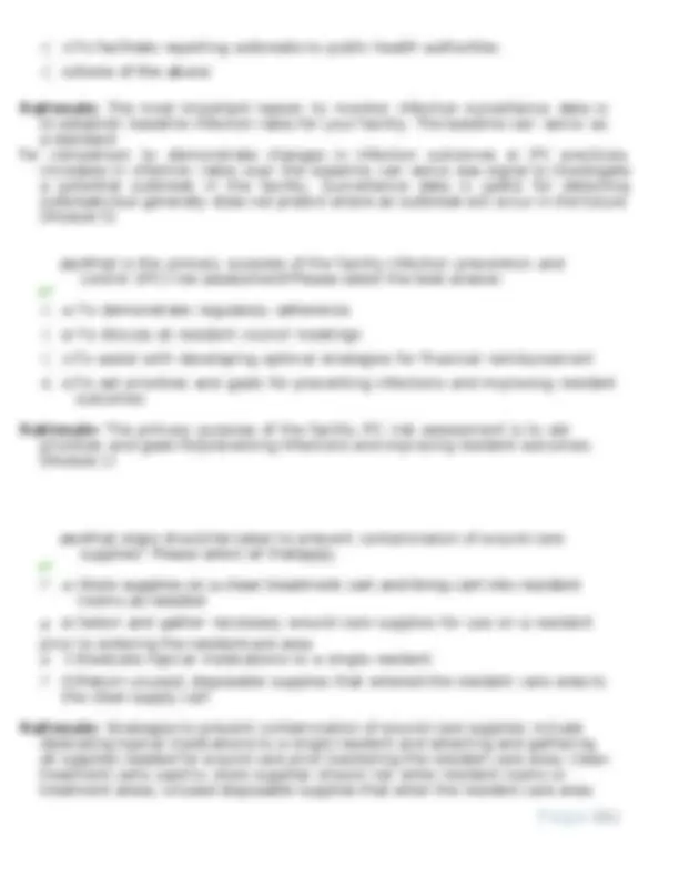 CDC Infection Preventionist Post-Test Questions and Answers with ...