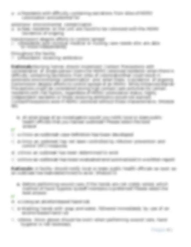 CDC Infection Preventionist Post-Test Questions and Answers with ...