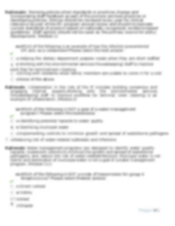 CDC Infection Preventionist Post-Test Questions and Answers with ...
