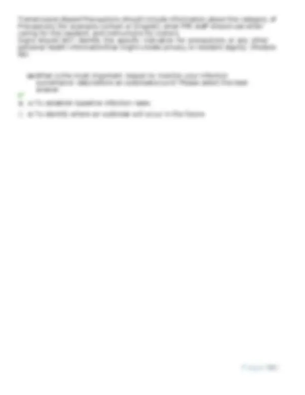 CDC Infection Preventionist Post-Test Questions and Answers with ...