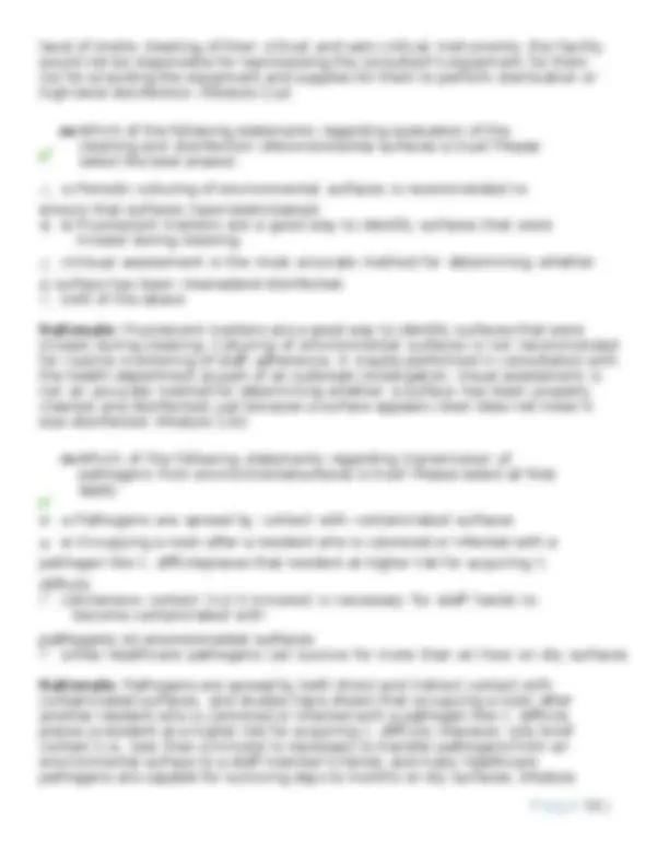 CDC Infection Preventionist Post-Test Questions and Answers with ...