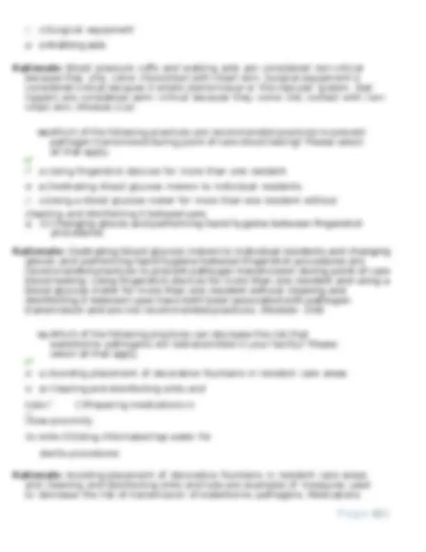 CDC Infection Preventionist Post-Test Questions and Answers with ...