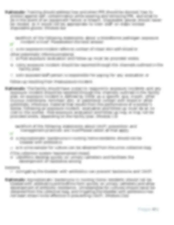 CDC Infection Preventionist Post-Test Questions and Answers with ...