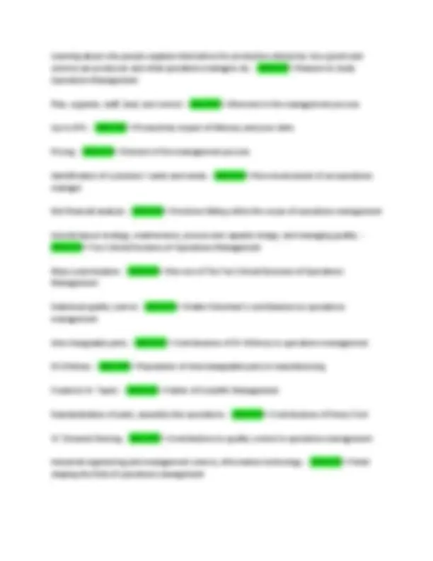 Test Bank For Operations Management: Sustainability and Supply Chain ...