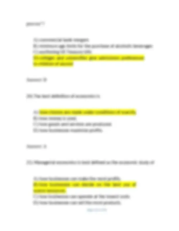 Economics Test Questions and Answers: Chapter 1 Introduction | Exams ...