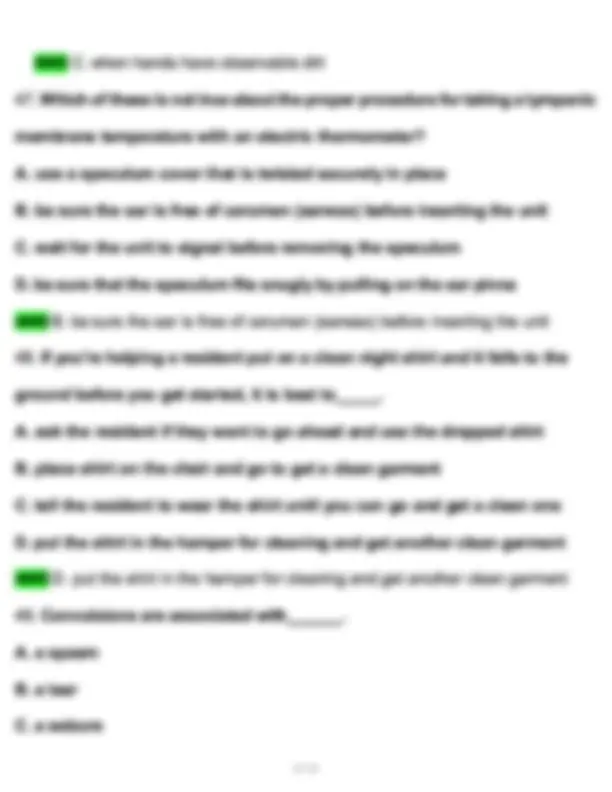 cna-practice-test-70-questions-revised-answers-2025-2026-100-guarantee-pass-exams-nursing-docsity for Free Cna Practice Test With Answers Printable CNA PRACTICE TEST (70 Questions) & Revised Answers (2025/2026) 100% Guarantee Pass | Exams Nursing | Docsity for Free Cna Practice Test With Answers Printable