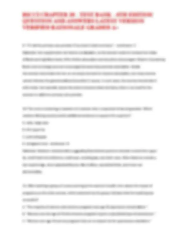 RICCI CHAPTER 20 - TEST BANK - 4TH EDITION QUESTION AND ANSWERS LATEST ...
