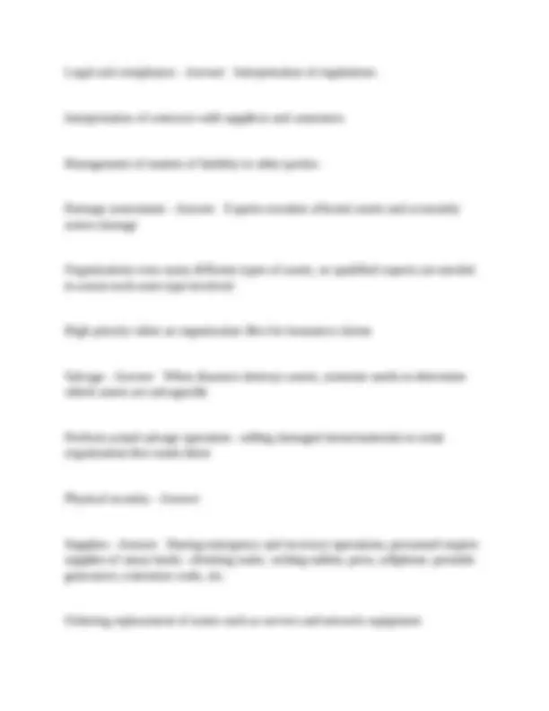 Bcp Questions Business Continuity Planning: Q&A for Students | Exams Business Systems ...