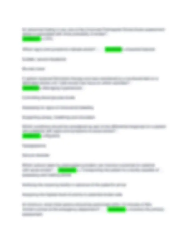 ACLS Red Cross Questions with Verified Answers | Exams Nursing | Docsity