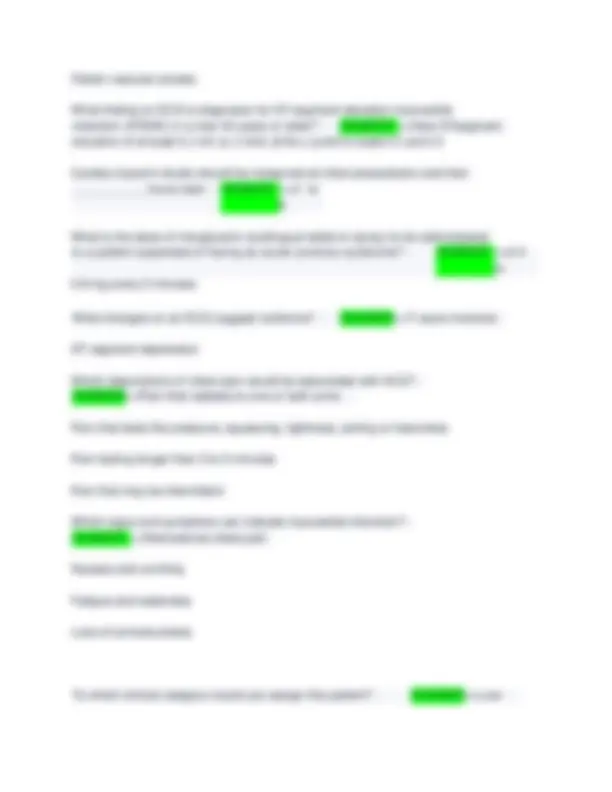 ACLS Red Cross Questions with Verified Answers | Exams Nursing | Docsity