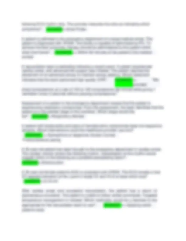 ACLS Red Cross Questions with Verified Answers | Exams Nursing | Docsity