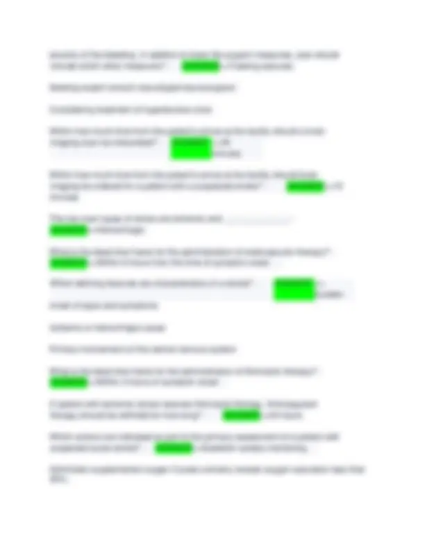 ACLS Red Cross Questions with Verified Answers | Exams Nursing | Docsity