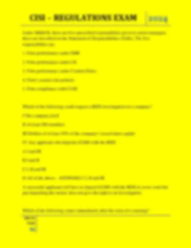 CISI Regulations Exam 2024: Multiple Choice Questions and Answers ...