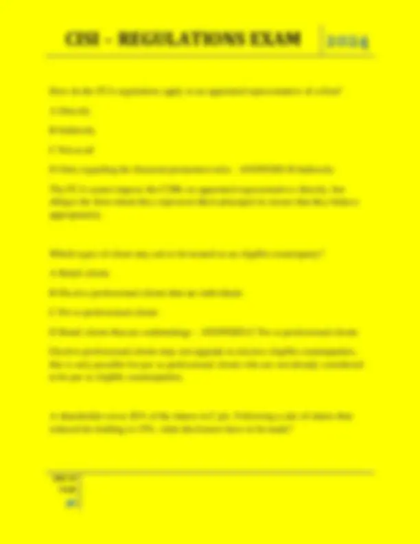 CISI Regulations Exam 2024: Multiple Choice Questions and Answers ...