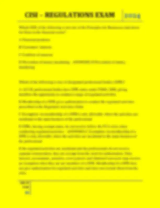 CISI Regulations Exam 2024: Multiple Choice Questions and Answers ...