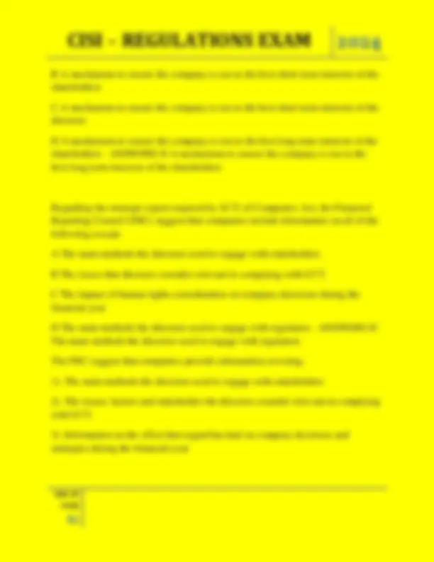 CISI Regulations Exam 2024: Multiple Choice Questions and Answers ...