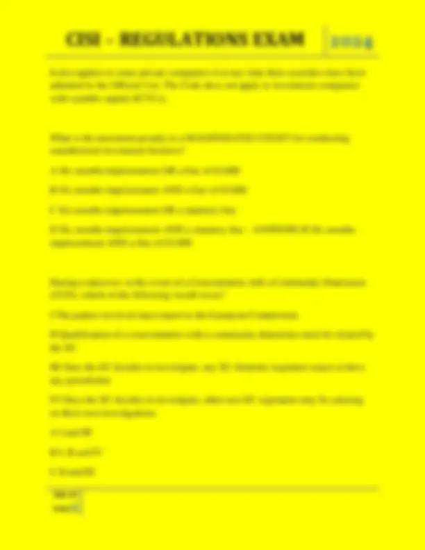 CISI Regulations Exam 2024: Multiple Choice Questions and Answers ...