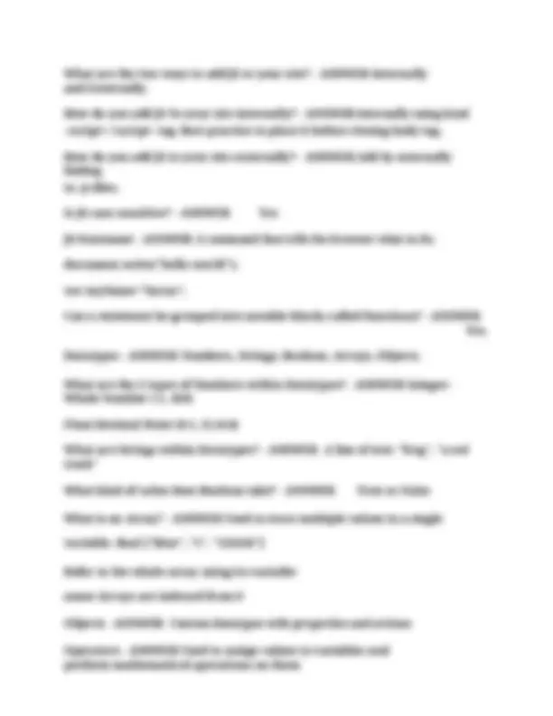 Javascript Practice Exam Questions and Answers 2024 | Exams Nursing ...