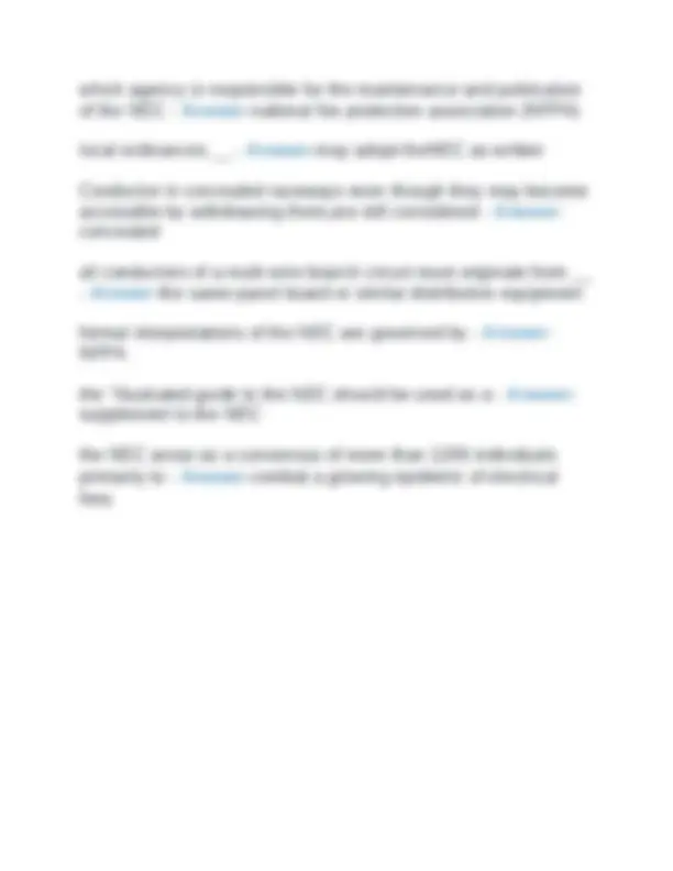 Nec Code Questions National Electrical Code (NEC) Revision Guide: Chapter 1-19 Exam ...