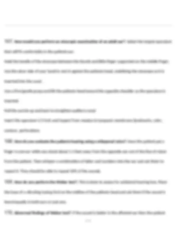 Advanced Health Assessment Exam 1 Questions and Answers | Exams Nursing ...