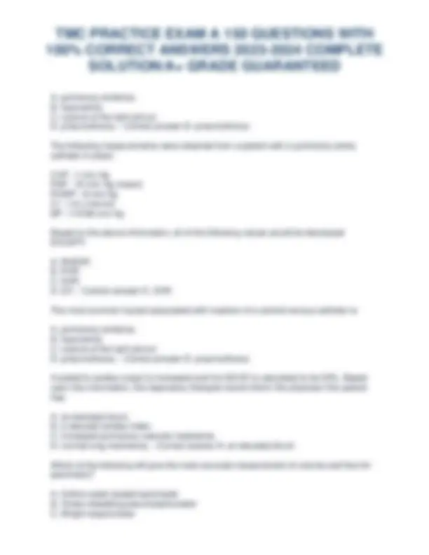 TMC PRACTICE EXAM A 150 QUESTIONS WITH 100% CORRECT ANSWERS 2023-2024 ...