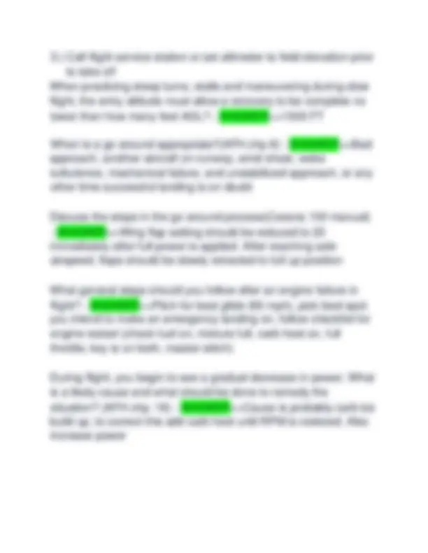 Pre-Solo Written Exam Questions and Answers for Aviation Students ...