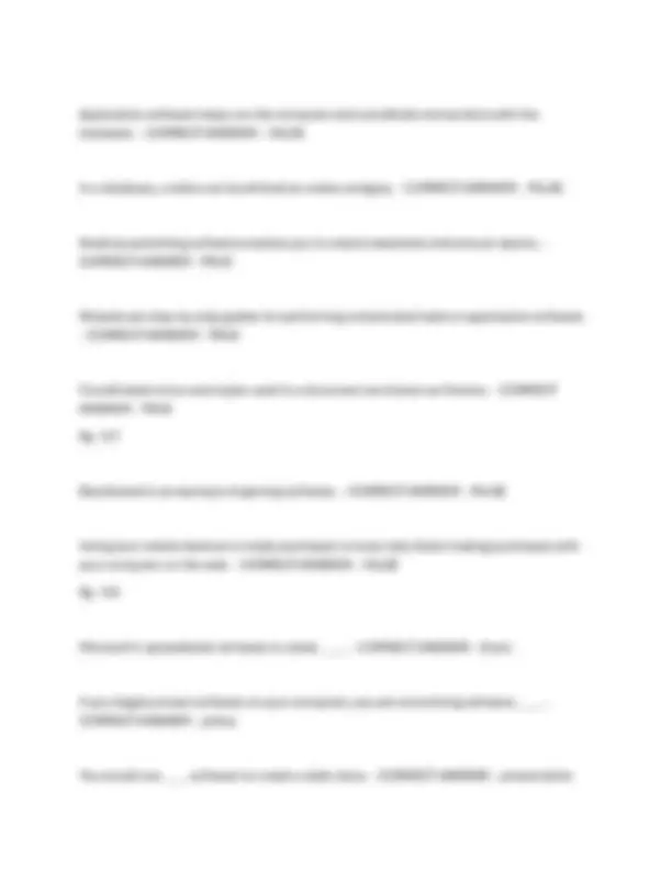 CIS 101 Final Exam: Multiple Choice Questions and Answers | Exams ...