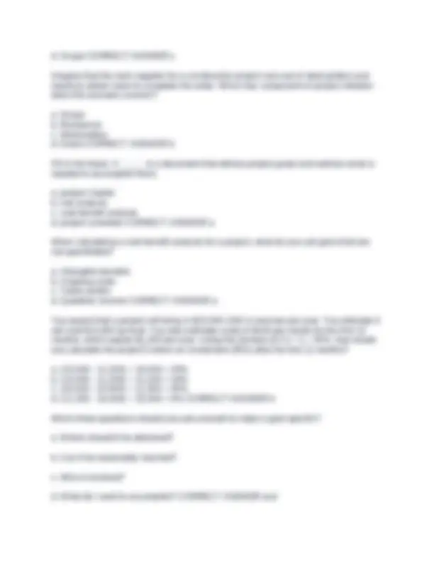 Multiple Answer Project Project Management: Multiple Choice Questions and Answers | Exams ...