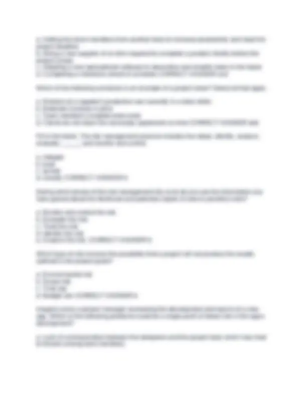 Multiple Answer Project Project Management: Multiple Choice Questions and Answers | Exams ...