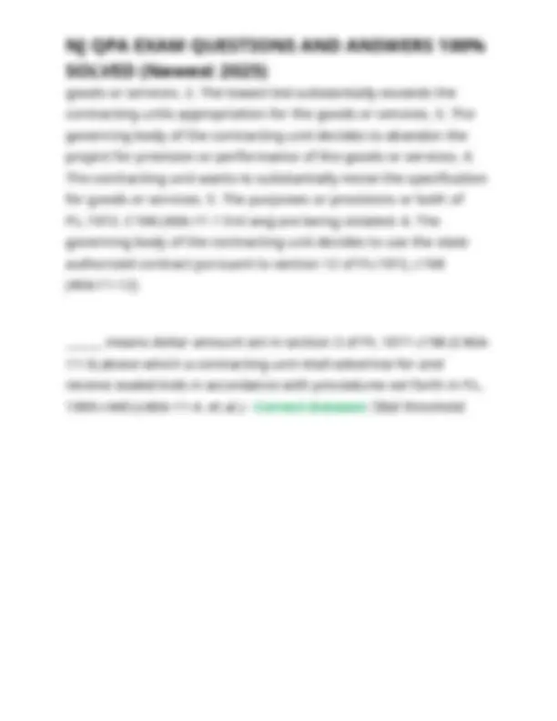 NJ QPA Exam Questions and Answers: Public Procurement and ...